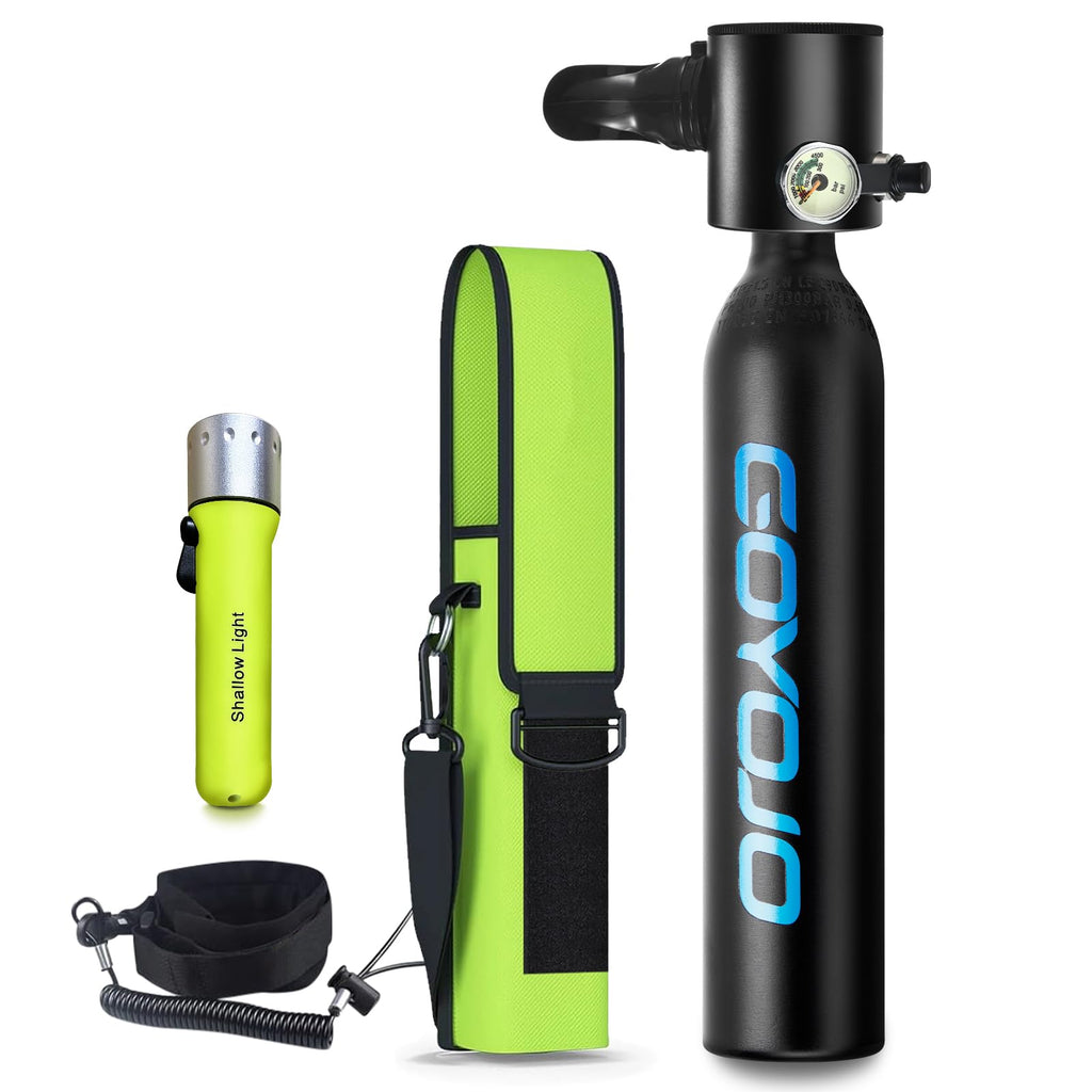 Mini Scuba Tank, 6-12 Minutes Diving Tank, Portable Lung Tank Kits with 3000 PSI Max Pressure, Reusable 0.5L Small Scuba Diving Tank Gear Underwater Breathing Training