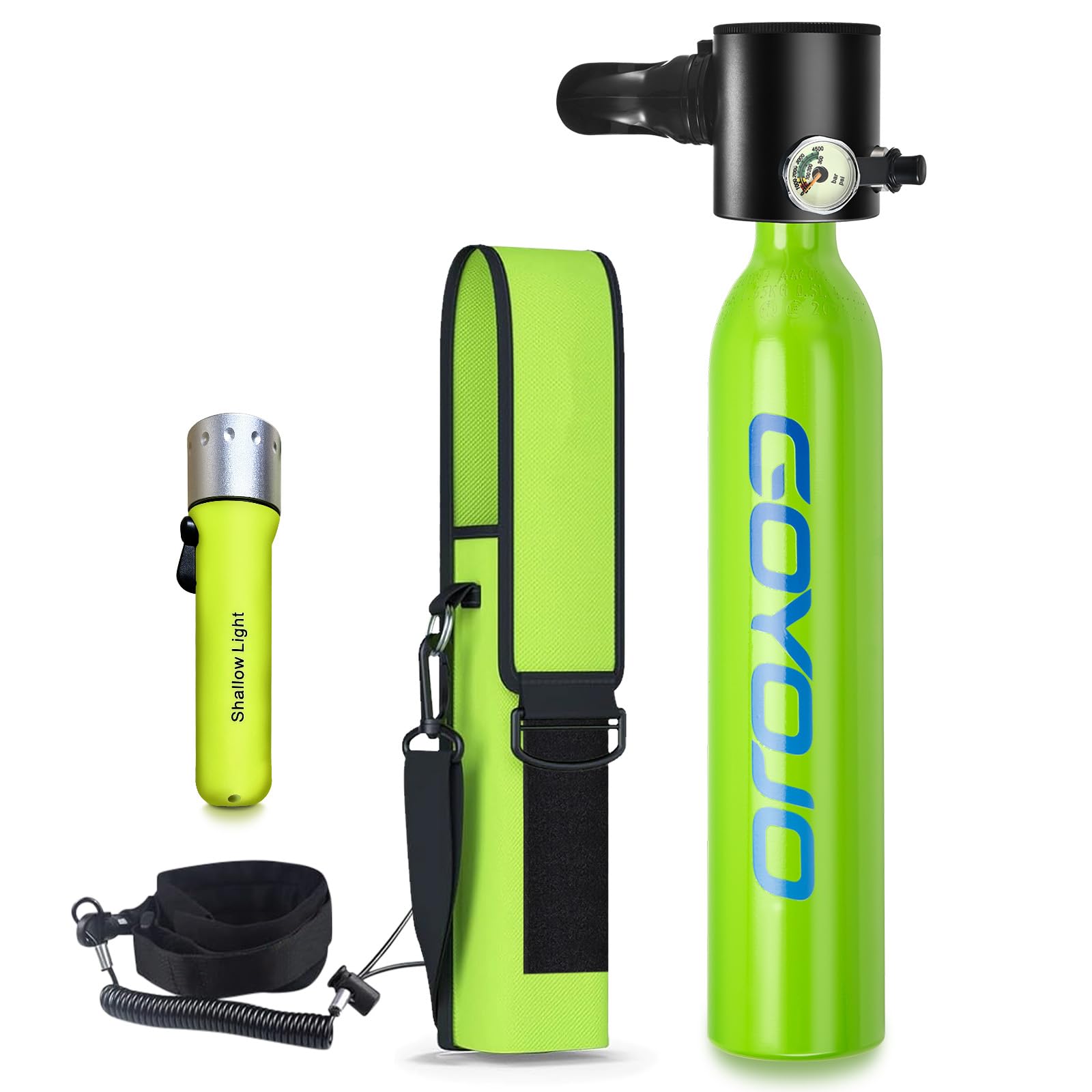 Mini Scuba Tank, 6-12 Minutes Diving Tank, Portable Lung Tank Kits with 3000 PSI Max Pressure, Reusable 0.5L Small Scuba Diving Tank Gear Underwater Breathing Training