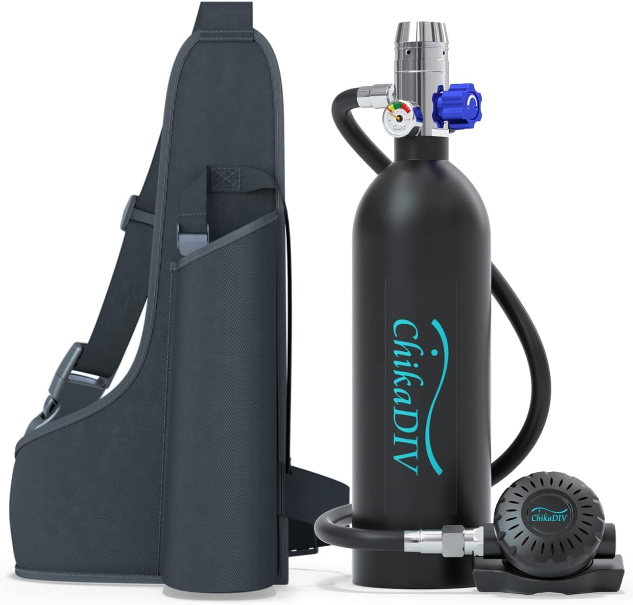 Mini Scuba Tank with 1L Capacity Portable Lung Tank Diving Tank Diving Equipment Fit for Emergency Rescue,Snorkeling, and Ship Repair