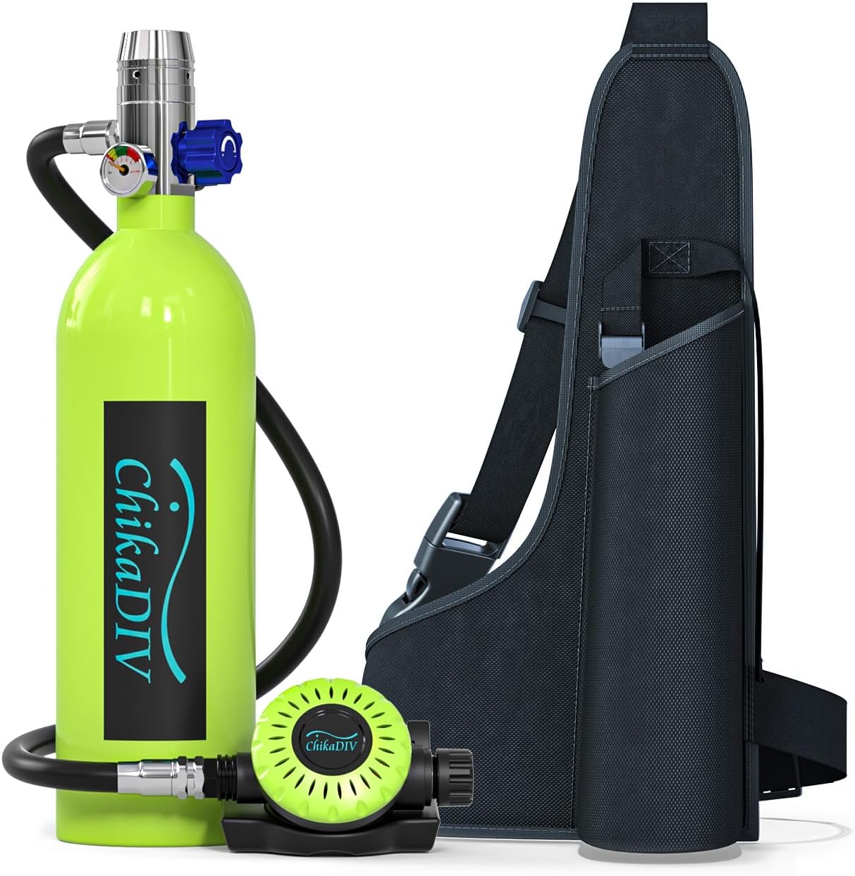 Mini Scuba Tank, 1L Lung Tank for 12-18 Minute Underwater Breathing for Snorkeling & Scuba Diving Tank for Exploration Emergency