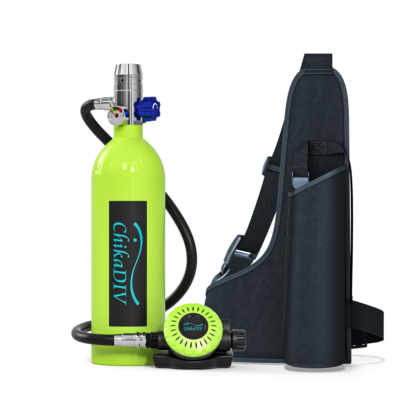 Mini Scuba Tank, 1L Lung Tank for 12-18 Minute Underwater Breathing for Snorkeling & Scuba Diving Tank for Exploration Emergency