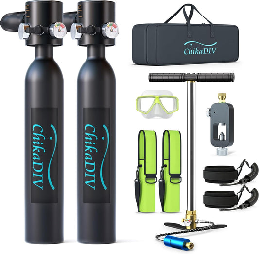 Chikadiv 0.5L Double Mini Scuba Tank Kit
