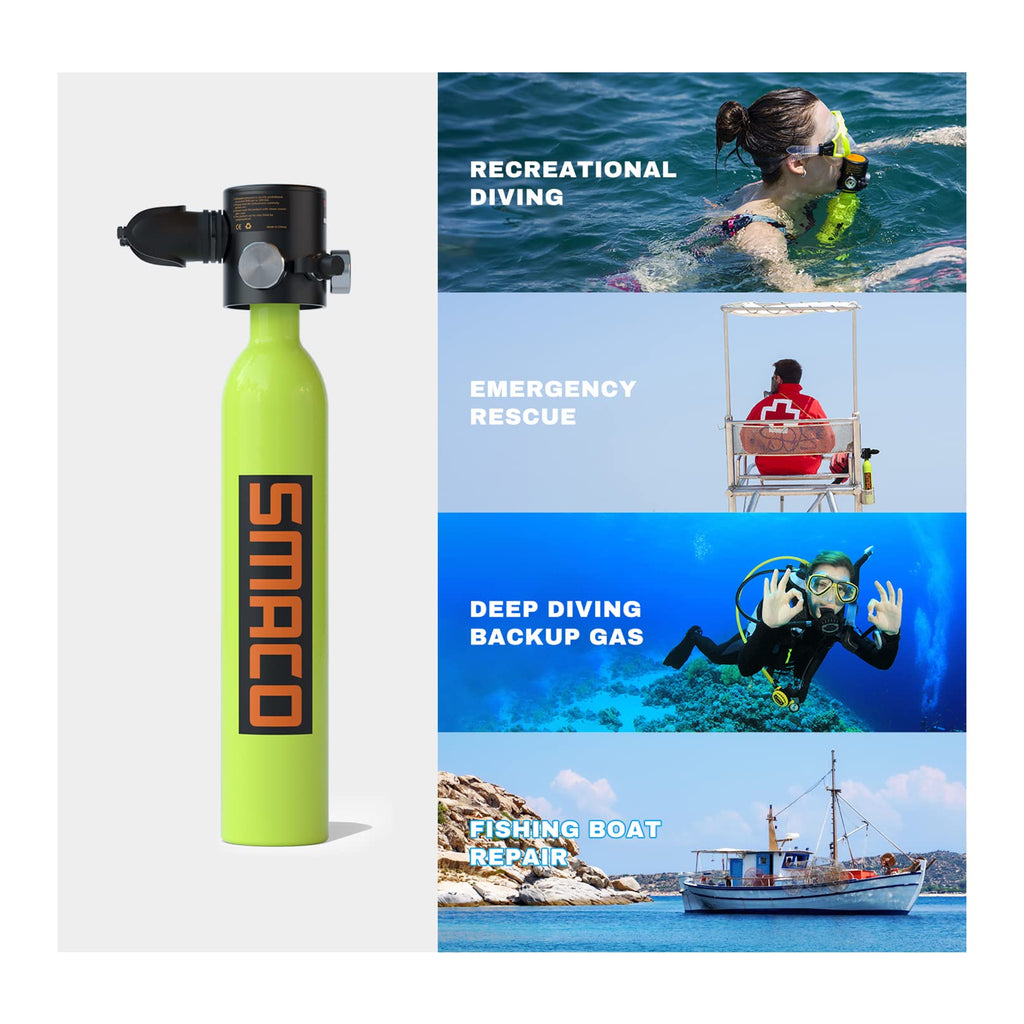 SMACO S300Plus 0.5liter Mini Scuba Tank
