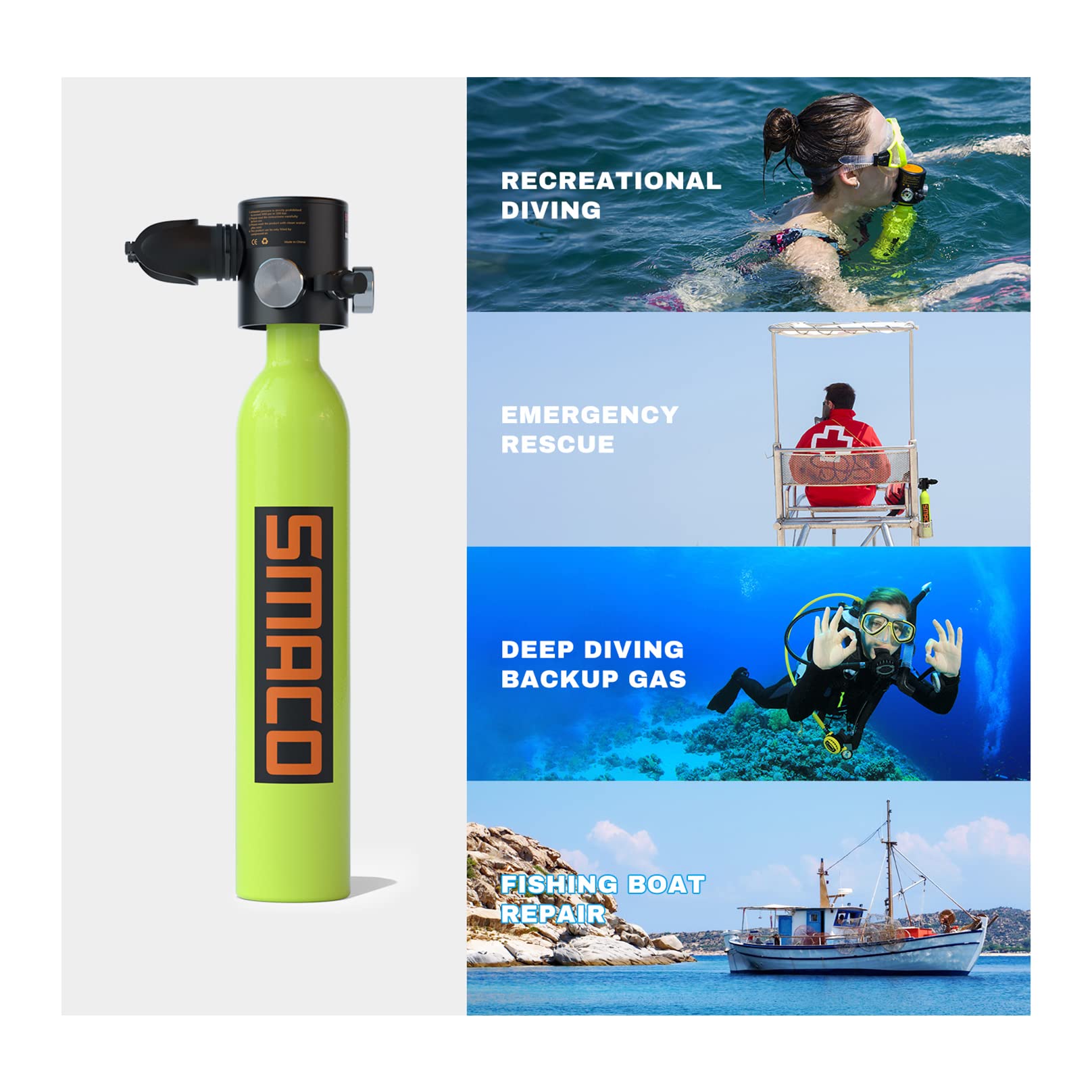 SMACO S300Plus 0.5liter Mini Scuba Tank